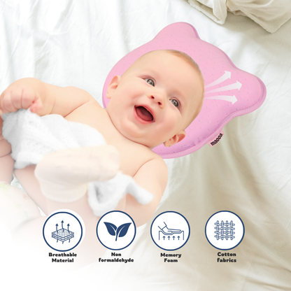 maooa™ Premium Memory Foam Baby Pillow – Pink