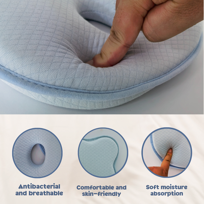 maooa™ Memory Foam Baby Pillow – Blue